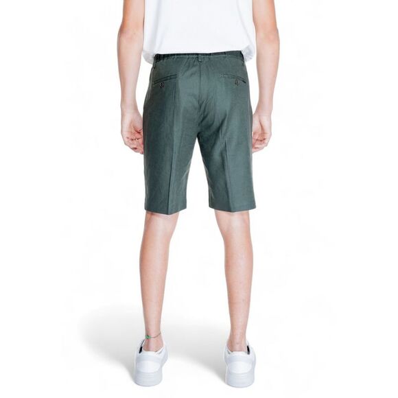 Antony Morato Green Linen Bermuda Men's Shorts